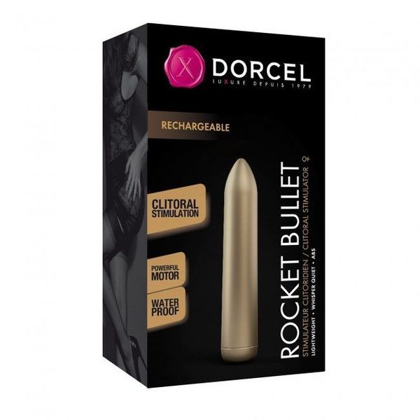 Перезаряджувана віброкуля Dorcel Rocket Bullet Black SO4071 фото - купити в секс-шопі Чорний Кролик