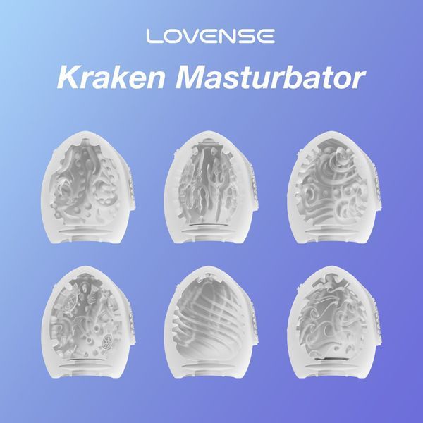 Набір мастурбаторів-яєць Lovense Kraken masturbator egg box, 6 штук, різна текстура SO8980 фото - купити в секс-шопі Чорний Кролик