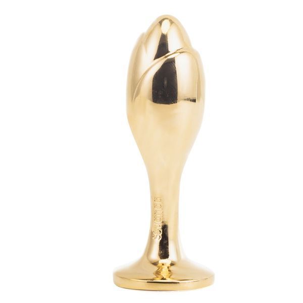 Металева анальна пробка &mdash; кролячий хвіст LOCKINK SEVANDA White Bunny-Tail Anal Rose-shape Plug SX0867 фото - купити в секс-шопі Чорний Кролик