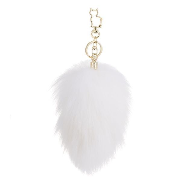 Металева анальна пробка &mdash; кролячий хвіст LOCKINK SEVANDA White Bunny-Tail Anal Rose-shape Plug SX0867 фото - купити в секс-шопі Чорний Кролик