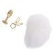 Металева анальна пробка &mdash; кролячий хвіст LOCKINK SEVANDA White Bunny-Tail Anal Rose-shape Plug SX0867 фото 3