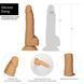 Фалоімітатор ADDICTION Dual Density Silicone Dildo Caramel 8&Prime;, присоска, діаметр 4,3 см, віброкуля в SO8243 фото 8