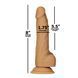 Фалоімітатор ADDICTION Dual Density Silicone Dildo Caramel 8&Prime;, присоска, діаметр 4,3 см, віброкуля в SO8243 фото 5