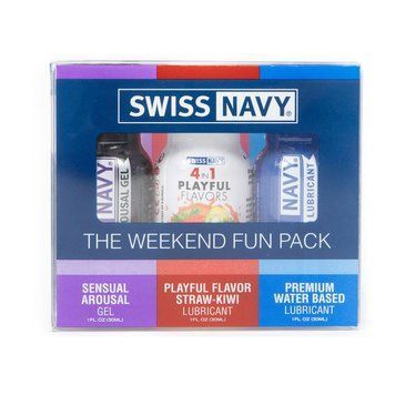 Набір Swiss Navy Weekend Fun Pack 3 х 30 мл SX1363 фото - купити в секс-шопі Чорний Кролик