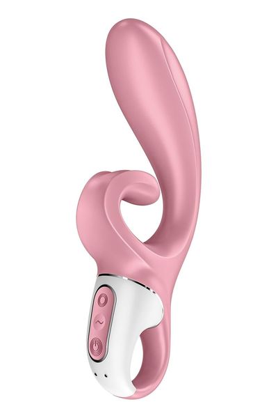 Смартвібратор-кролик Satisfyer Hug Me Pink, 2 мотори, діаметр 4,2см, широка кліторальна частина SO6274 фото - купити в секс-шопі Чорний Кролик