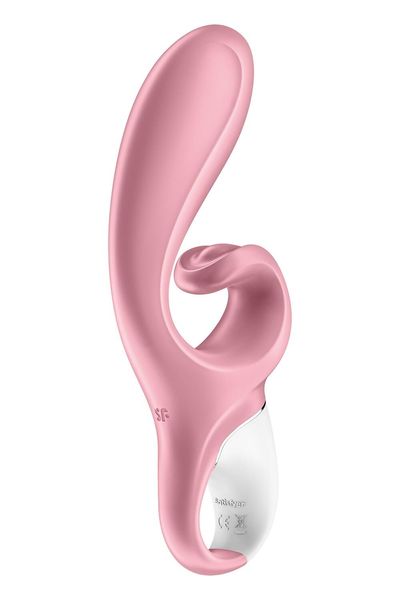 Смартвібратор-кролик Satisfyer Hug Me Pink, 2 мотори, діаметр 4,2см, широка кліторальна частина SO6274 фото - купити в секс-шопі Чорний Кролик