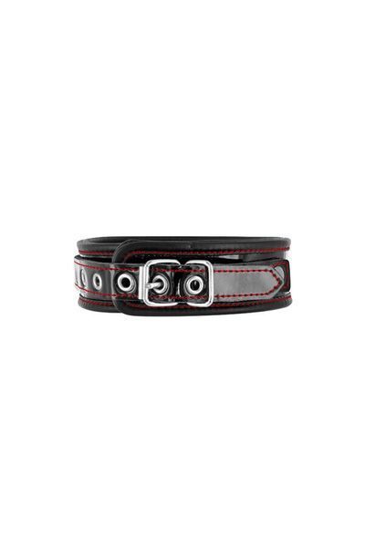 Нашийник із натуральної шкіри Fetish Tentation Premium Patent leather choker, кріпильне кільце SX1094 фото - купити в секс-шопі Чорний Кролик