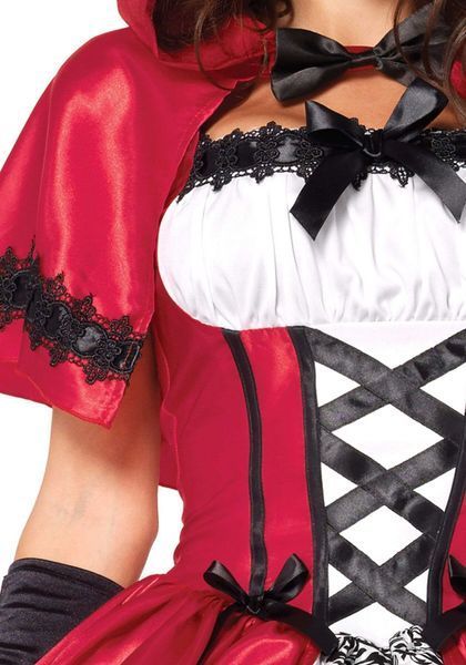 Еротичний костюм Червоної шапочки Leg Avenue Gothic Red Riding Hood XL, сукня, накидка SO9125 фото - купити в секс-шопі Чорний Кролик
