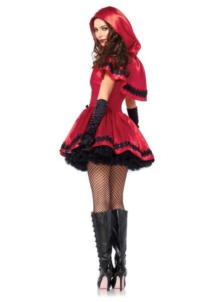 Еротичний костюм Червоної шапочки Leg Avenue Gothic Red Riding Hood XL, сукня, накидка SO9125 фото - купити в секс-шопі Чорний Кролик