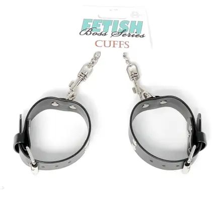 Наручники зі штучної шкіри Fetish Boss Series - Handcuffs with studs, BS3300093 BS3300093 фото - купити в секс-шопі Чорний Кролик