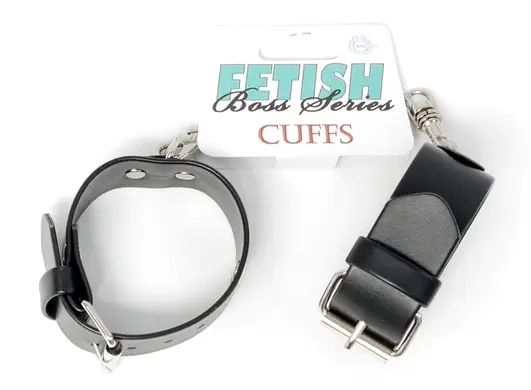 Наручники зі штучної шкіри Fetish Boss Series - Handcuffs with studs, BS3300093 BS3300093 фото - купити в секс-шопі Чорний Кролик