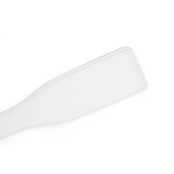 Паддл Liebe Seele White & Pink Leather Paddle SX2829 фото - купити в секс-шопі Чорний Кролик