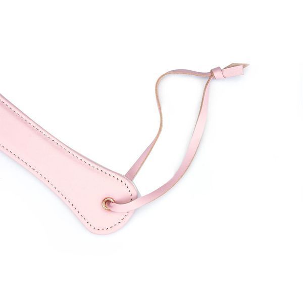 Паддл Liebe Seele White & Pink Leather Paddle SX2829 фото - купити в секс-шопі Чорний Кролик