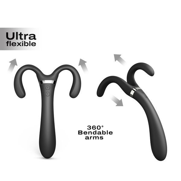 Вібратор-стимулятор Dorcel INFINITE JOY BLACK, багатофункціональний, унісекс SO7382 фото - купити в секс-шопі Чорний Кролик