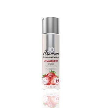 Натуральна масажна олія System JO Aromatix &mdash; Massage Oil &mdash; Strawberry 120 мл SO6768 фото - купити в секс-шопі Чорний Кролик