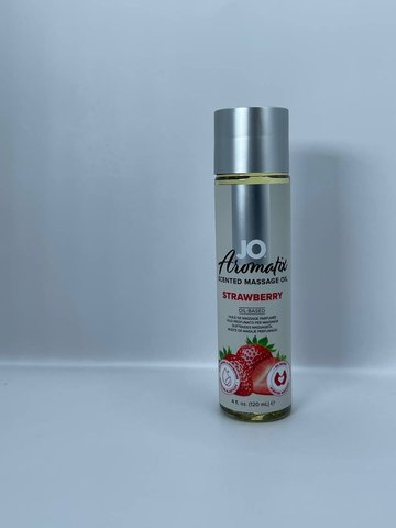 Натуральна масажна олія System JO Aromatix — Massage Oil — Strawberry 120 мл SO6768 фото - купити в секс-шопі Чорний Кролик