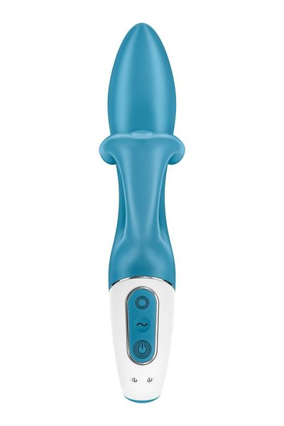 Вібратор-кролик із потрійним відростком Satisfyer Embrace me Turquoise, 2 мотори, діаметр 3,6 см SO6284 фото - купити в секс-шопі Чорний Кролик