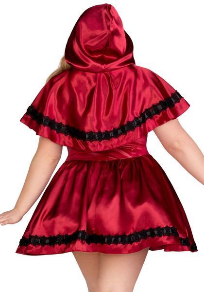 Еротичний костюм Червоної шапочки Leg Avenue Gothic Red Riding Hood 1X&ndash;2X, сукня, накидка SO9126 фото - купити в секс-шопі Чорний Кролик