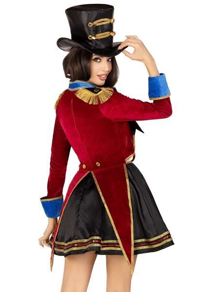 Костюм дресирувальниці Leg Avenue Ringmaster Costume S, сукня, капелюх SO9193 фото - купити в секс-шопі Чорний Кролик