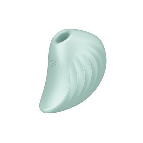 Вакуумний кліторальний стимулятор із вібрацією Satisfyer Pearl Diver Mint SO6077 фото - купити в секс-шопі Чорний Кролик