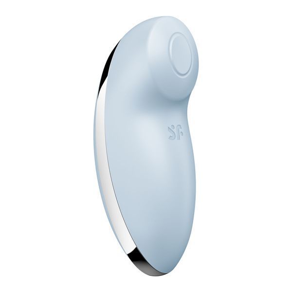 Вібростимулятор-пульсатор Satisfyer Tap & Climax 2 Blue, ефект постукування пальцем SX2183 фото - купити в секс-шопі Чорний Кролик