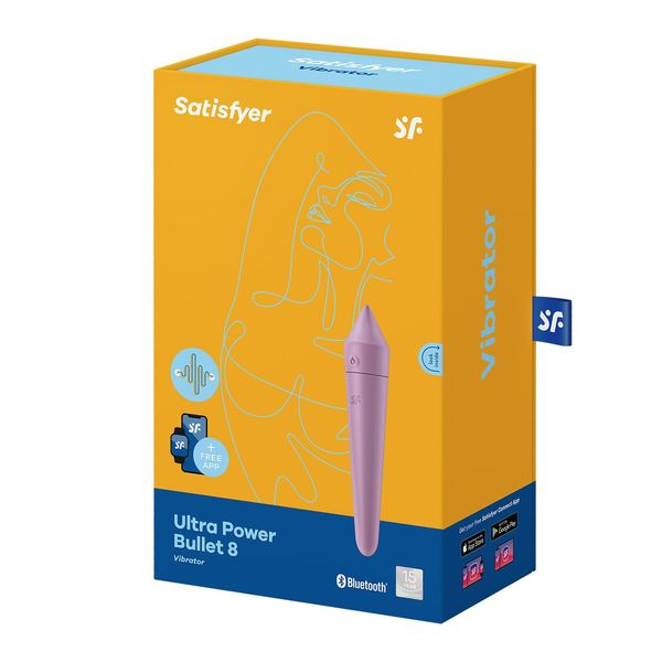 Смарт-мінівібратор Satisfyer Ultra Power Bullet 8 Lilac SO5438 фото - купити в секс-шопі Чорний Кролик