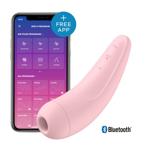 Вакуумний кліторальний стимулятор Satisfyer Curvy 2+ Pink SO3782 фото - купити в секс-шопі Чорний Кролик