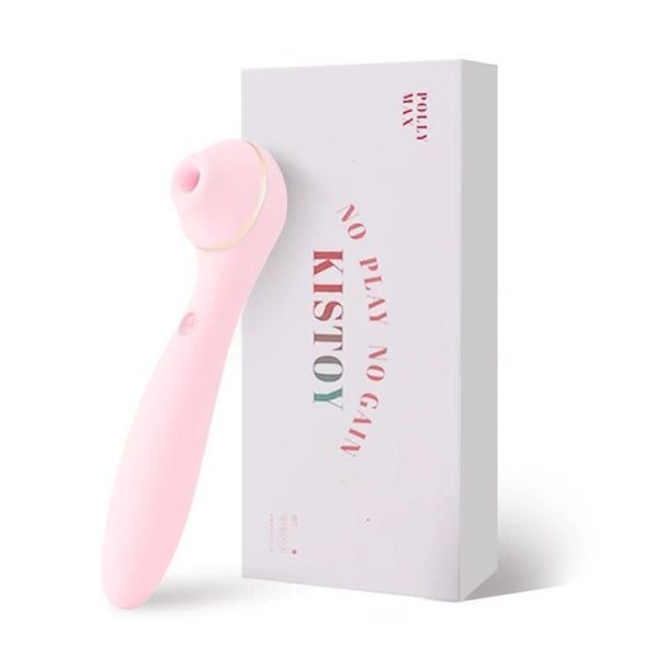 Вакуумний стимулятор з вібратором KISSTOY Polly Max Pink SO9558 фото - купити в секс-шопі Чорний Кролик