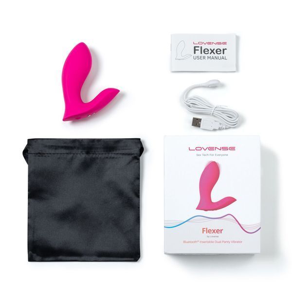 Смарт-вібратор у трусики Lovense Flexer, манливий рух + вібрація, стимуляція клітора та точки G SO7485 фото - купити в секс-шопі Чорний Кролик