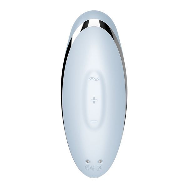 Вібростимулятор-пульсатор Satisfyer Tap & Climax 2 Blue, ефект постукування пальцем SX2183 фото - купити в секс-шопі Чорний Кролик
