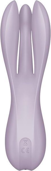 Кліторальний вібратор Satisfyer Threesome 2 Violet, 3 гнучкі пальчики, 3 мотори SX1213 фото - купити в секс-шопі Чорний Кролик