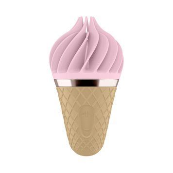 Морозиво-спінатор Satisfyer Lay-On - Sweet Treat Pink/Brown, 10 режимів роботи, водонепроникний SO3552 фото - купити в секс-шопі Чорний Кролик