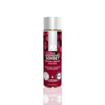 Змазка на водній основі JO H2O &mdash; Raspberry Sorbet (120 мл) без цукру, рослинний гліцерин SO1671 фото - купити в секс-шопі Чорний Кролик