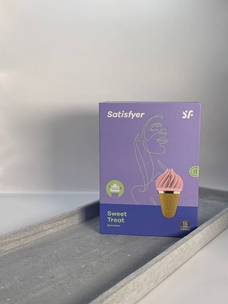 Морозиво-спінатор Satisfyer Lay-On - Sweet Treat Pink/Brown, 10 режимів роботи, водонепроникний SO3552 фото - купити в секс-шопі Чорний Кролик