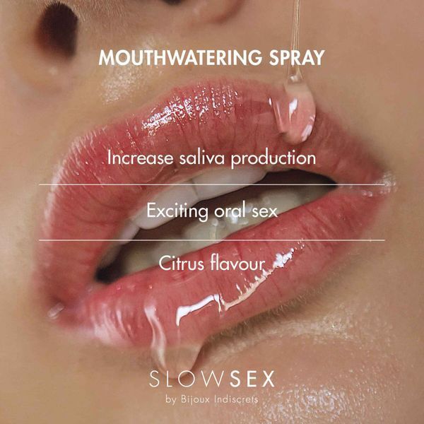 Спрей для посилення слиновиділення Bijoux Indiscrets Slow Sex Mouthwatering spray SO5908 фото - купити в секс-шопі Чорний Кролик