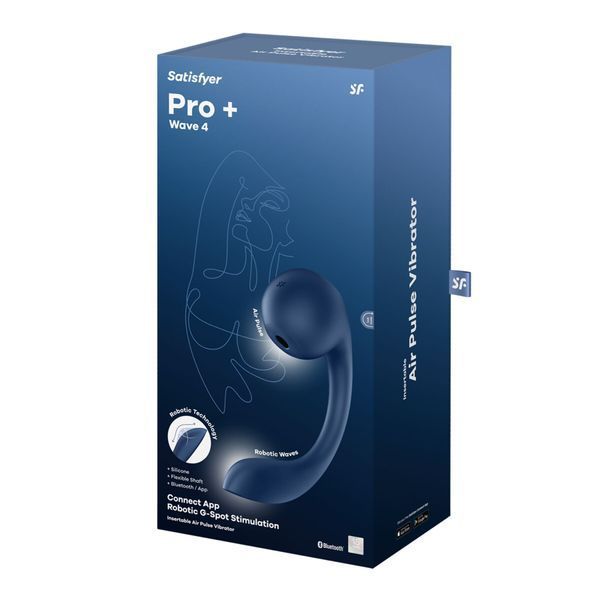 Смарт-стимулятор точки G + вакуумний стимулятор клітора Satisfyer Pro+ Wave 4 Connect App SX2171 фото - купити в секс-шопі Чорний Кролик