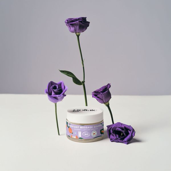 Масажна олія-лубрикант з ароматом та смаком фундука Goliate Couple Gourmand Noisette 50 мл SX3011 фото - купити в секс-шопі Чорний Кролик
