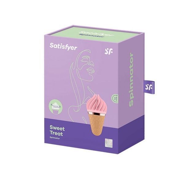 Морозиво-спінатор Satisfyer Lay-On - Sweet Treat Pink/Brown, 10 режимів роботи, водонепроникний SO3552 фото - купити в секс-шопі Чорний Кролик