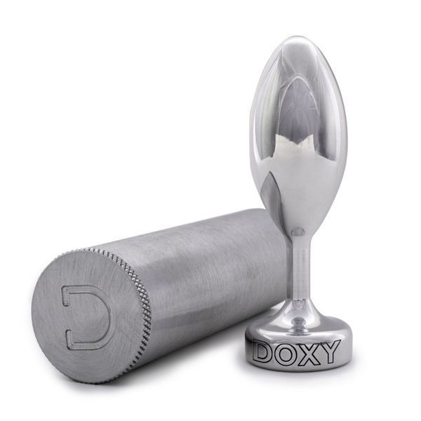 Металева анальна пробка DOXY Butt Plug SMOOTH, гладенька, діаметр 3,3 см SO8030 фото - купити в секс-шопі Чорний Кролик