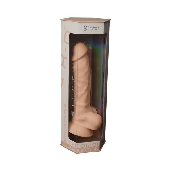 Фалоімітатор SilexD Tomas Flesh (MODEL 1 size 9in), двошаровий, силікон + Silexpan, діаметр 4,9см SO2388 фото - купити в секс-шопі Чорний Кролик