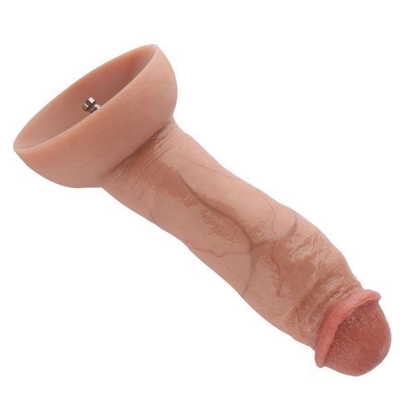 Гіперреалістичний фалоімітатор для секс-машин Hismith Hyper Realistic Silicone Dildo, KlicLok SO6213 фото - купити в секс-шопі Чорний Кролик
