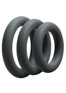 Набір ерекційних кілець Doc Johnson OptiMALE 3 C-Ring Set Thick SO4008 фото - купити в секс-шопі Чорний Кролик
