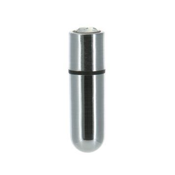 Віброкуля PowerBullet First-Class Bullet 2.5&Prime; with Key Chain Pouch, Silver, 9 режимів вібрації SO6848 фото - купити в секс-шопі Чорний Кролик