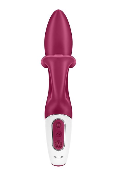 Вібратор-кролик із потрійним відростком Satisfyer Embrace me Berry, 2 мотори, діаметр 3,6 см SO6285 фото - купити в секс-шопі Чорний Кролик