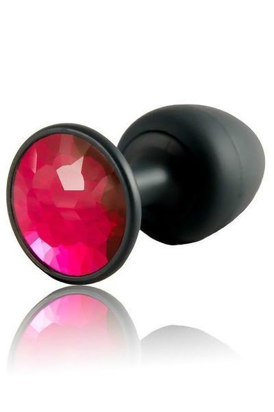 Анальна пробка Dorcel Geisha Plug Ruby L з кулькою всередині, створює вібрації, макс. діаметр 4 см MD1311 фото - купити в секс-шопі Чорний Кролик