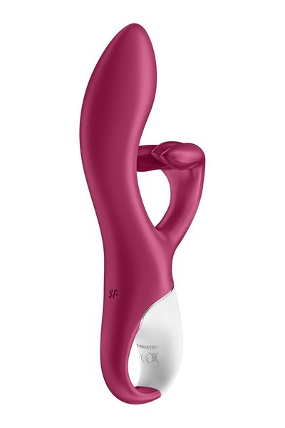 Вібратор-кролик із потрійним відростком Satisfyer Embrace me Berry, 2 мотори, діаметр 3,6 см SO6285 фото - купити в секс-шопі Чорний Кролик