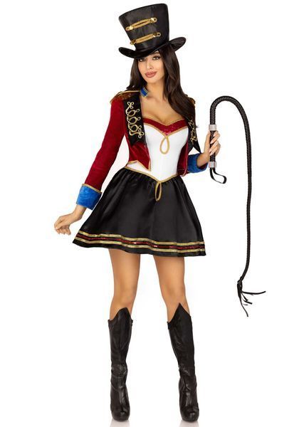 Костюм дресирувальниці Leg Avenue Ringmaster Costume M, сукня, капелюх SO9194 фото - купити в секс-шопі Чорний Кролик