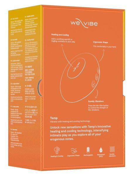 Вібратор для ігор з температурою We-Vibe Temp (Tangerine) 401128 фото - купити в секс-шопі Чорний Кролик