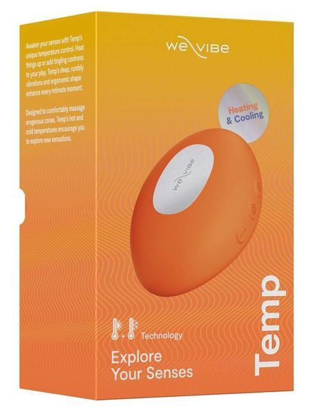Вібратор для ігор з температурою We-Vibe Temp (Tangerine) 401128 фото - купити в секс-шопі Чорний Кролик