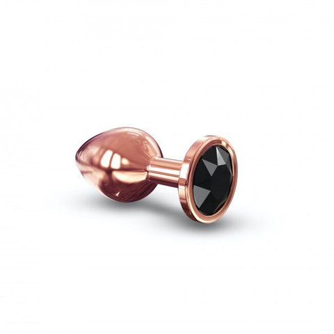 Металева анальна пробка із прикрасою у вигляді кристалу Dorcel - Diamond Plug Rose Gold M SO5531 фото - купити в секс-шопі Чорний Кролик